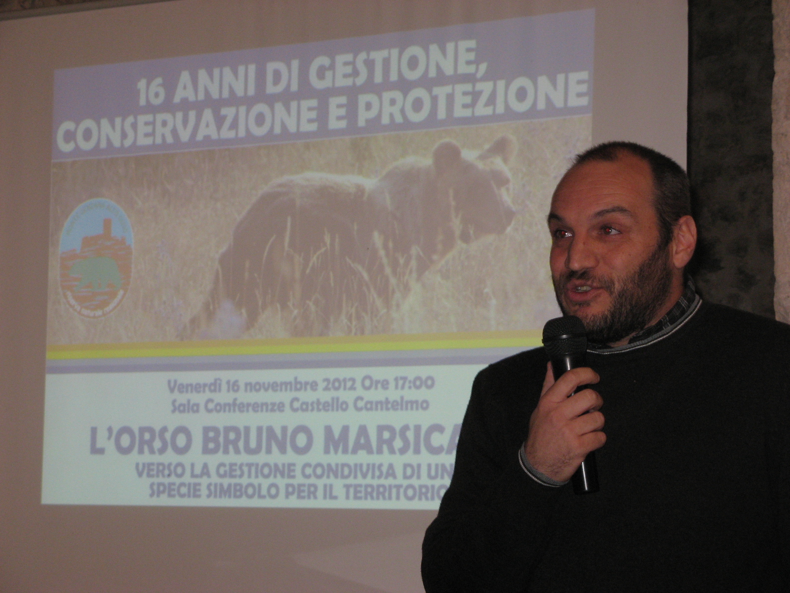 Conferenza orso marsicano a Pettorano sul Gizio - ph. D.Valfrè
